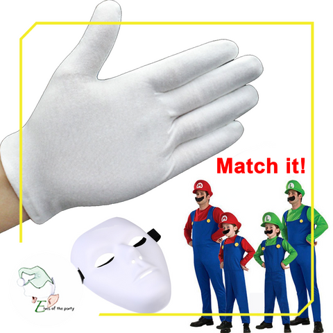Soft White Cotton Gloves for Men and Women (1 pair)