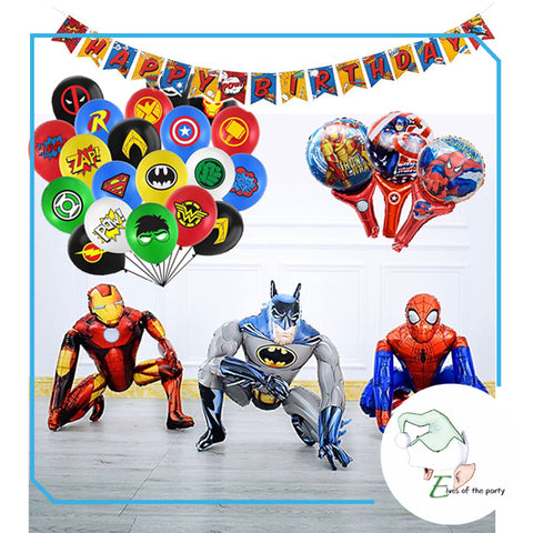 Superhero : 3D Foil and Latex Balloons