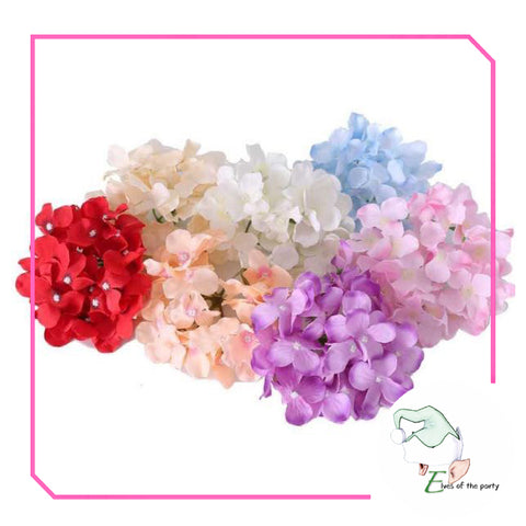 Artificial Flowers : Hydrangea Flowers and Stems