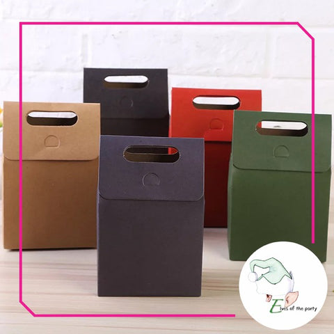 12pc Plain Paper Bag with Flap and Handle (Small / Medium)