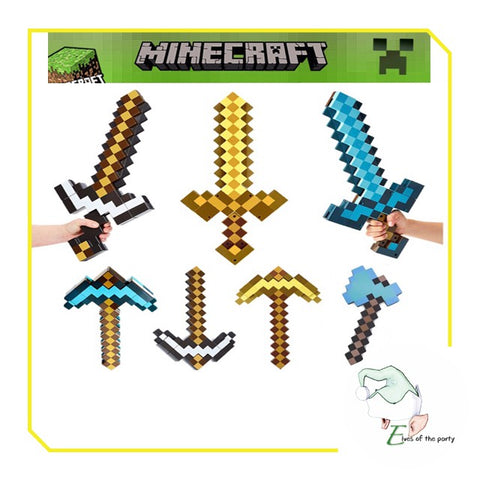 Minecraft Diamond Foam Swords, Pickaxes, Axe, Torch, Ore