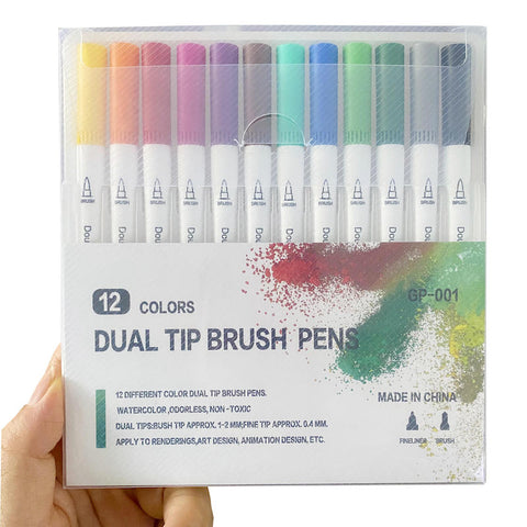 12/36/48/100 Colors Watercolor Brush Pen
