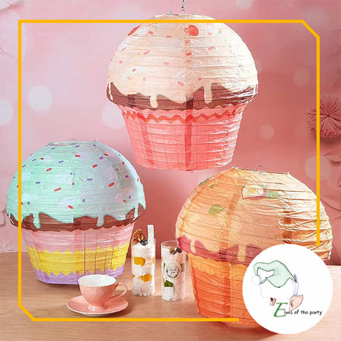 3D Paper Lantern : Cupcake