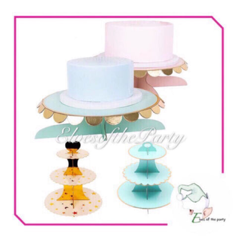 1-Tier / 3-Tier Cake and Cupcake Stand