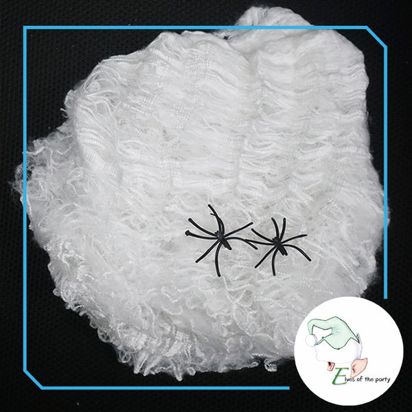 Halloween Decor: Stretchable Spider Cobweb