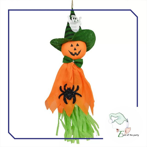 Halloween Decor: White Ghost, Pumpkin and Green Ghost (Pack of 3)