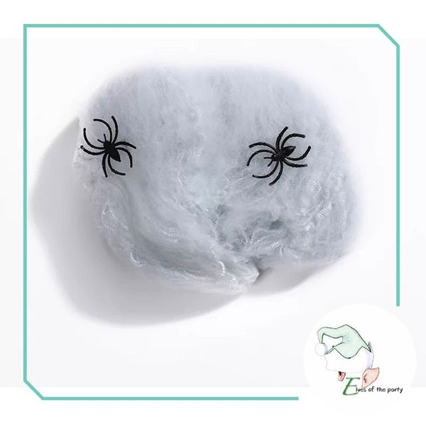 Halloween Decor: Stretchable Spider Cobweb
