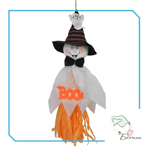 Halloween Decor: White Ghost, Pumpkin and Green Ghost (Pack of 3)