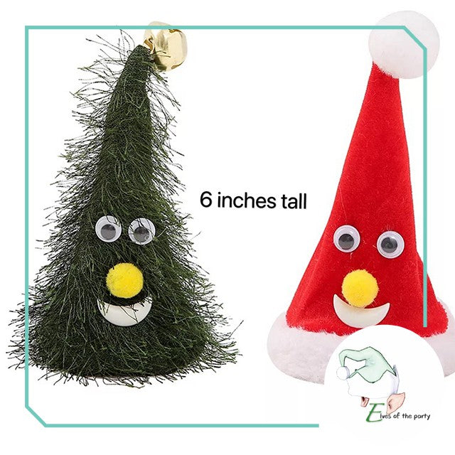 Christmas Decoration : Singing Christmas Tree / Santa Hat Christmas Decor