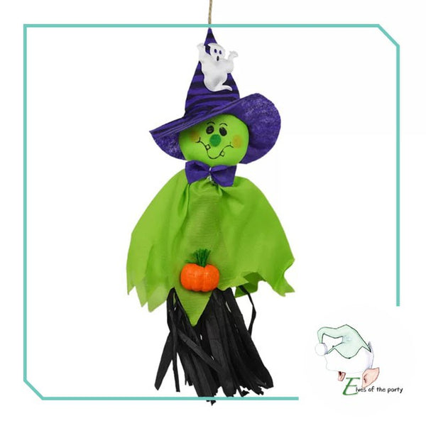 Halloween Decor: White Ghost, Pumpkin and Green Ghost (Pack of 3)